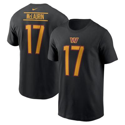 Schwarzes Nike Terry McLaurin T-Shirt mit Spielernamen und Nummer der Washington Commanders für Herren Image