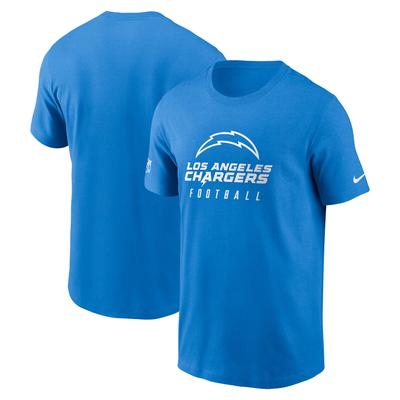 Nike – Sideline Performance-T-Shirt der Los Angeles Chargers in Puderblau für Herren Image