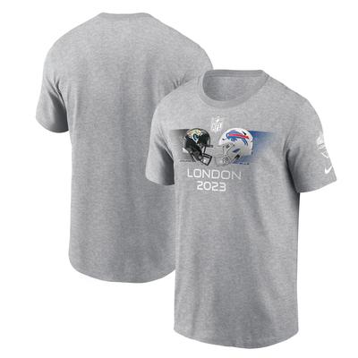 Nike Heather Charcoal Jacksonville Jaguars vs. Buffalo Bills 2023 London Game T-Shirt für Herren Image