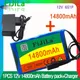 100% original 12V battery pack 14.8Ah 18650 Rechargeable Lithium Ion battery pack capacity DC 12.6V