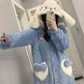 Sanrioed Kawaii Cartoon Cinnamoroll Pajamas Cute Anime Plush Pajama Skirt Girl Homewear Sleepwear