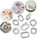 4Pcs Stainless Steel Blessing Frame Biscuit Cutters Cookie Cutter Set Wedding Cake Mould Kitchen