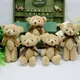 12cm Kawaii Soft Bear Toys For Bouquets Wedding Fluffy Plush Mini Bear toys Hanging Toy Stuffed