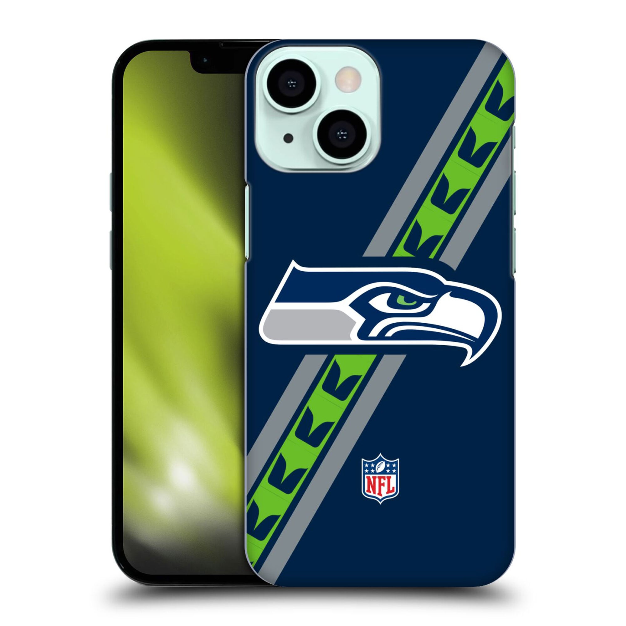 Coque Seattle Seahawks rigide avec logo à rayures - iPhone