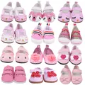 7cm Pink series Cute Cat Doll Shoes For 18Inch American Doll 43CM Born Baby Doll Toys For Girls Our
