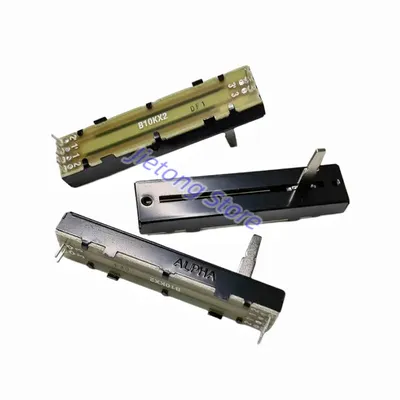 1pc ALPHA 72MM RA45D2F B10K B20K Sound Konsole Mixer Fader Schiebe Potentiometer B10Kx2 B20Kx2 Dual Image