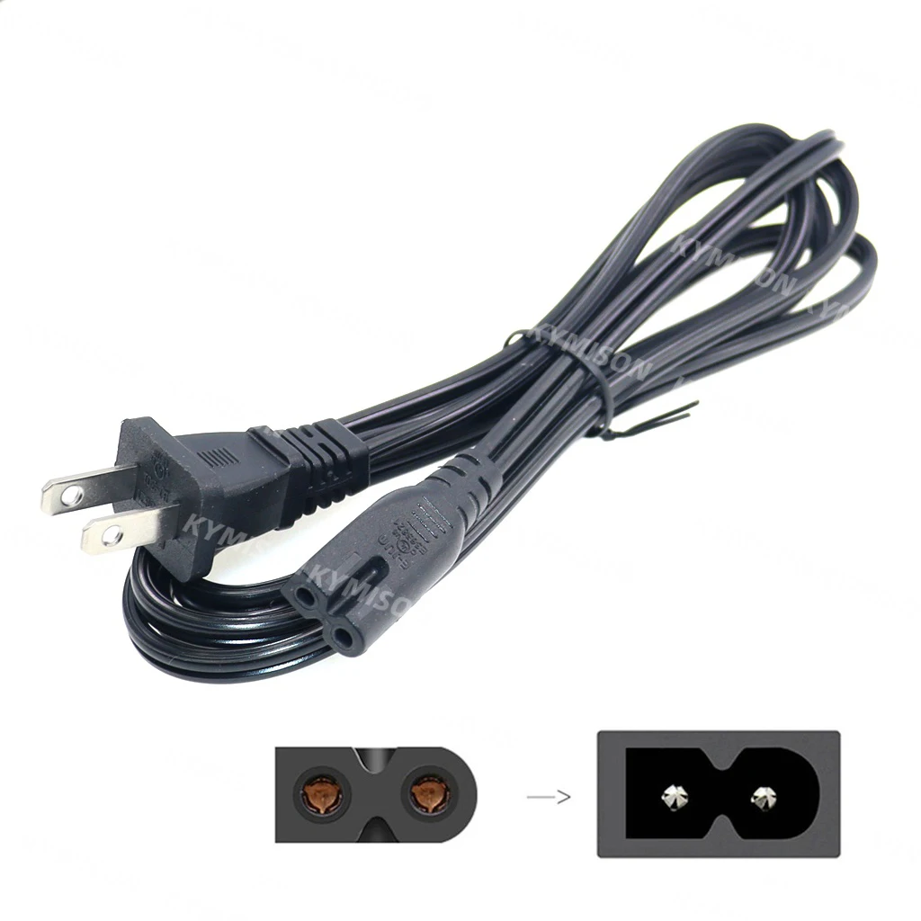 18AWG Universal Wand Kabel UNS NEMA-1-15P zu IEC320 C7 AC Power Kabel Kompatibel mit Vizio E-M-Serie HDTV, sharp, Smart LED TV Image