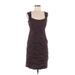 Maeve Casual Dress - Sheath Scoop Neck Sleeveless: Brown Print Dresses - Women's Size 4