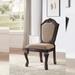 Chateau De Ville Side Chair (Set-2) in Fabric & Espresso