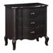 ACME Chelmsford 3-Drawer Nightstand in Antique Black