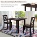 3-Piece Wood Extendable Drop Leaf Dining Table Set with 2 X-Back Chairs, Breakfast Nook Dining Set for Small Places, Espresso
