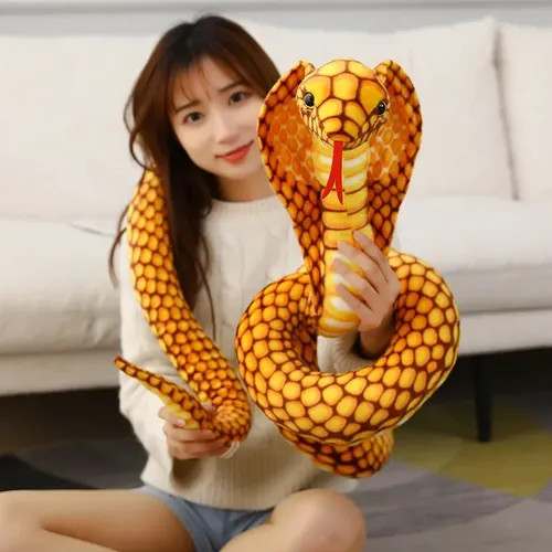 80-240cm bunte Schlangen Plüsch tier gefüllt Boa Cobra Puppe simuliert Waldtier Stofftiere Kawaii