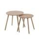 Set de 2 tables basses rondes en bois MDF