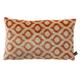 Coussin orange en velours 30x50 cm avec motif