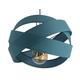 Suspension textile bleu D38cm