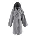 Peignoir enfant en coton peigné zéro twist gris cendré 04 ans