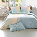 Housse de couette 140x200 bleue en coton