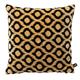 Coussin noir en velours 45x45 cm avec motif