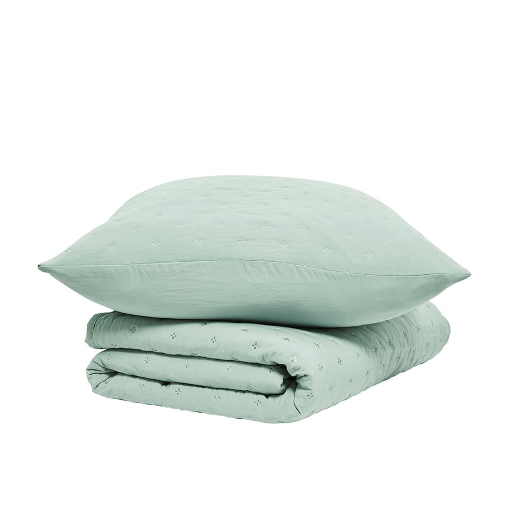 Couvre lit boutis 240x260 cm Bleu céladon