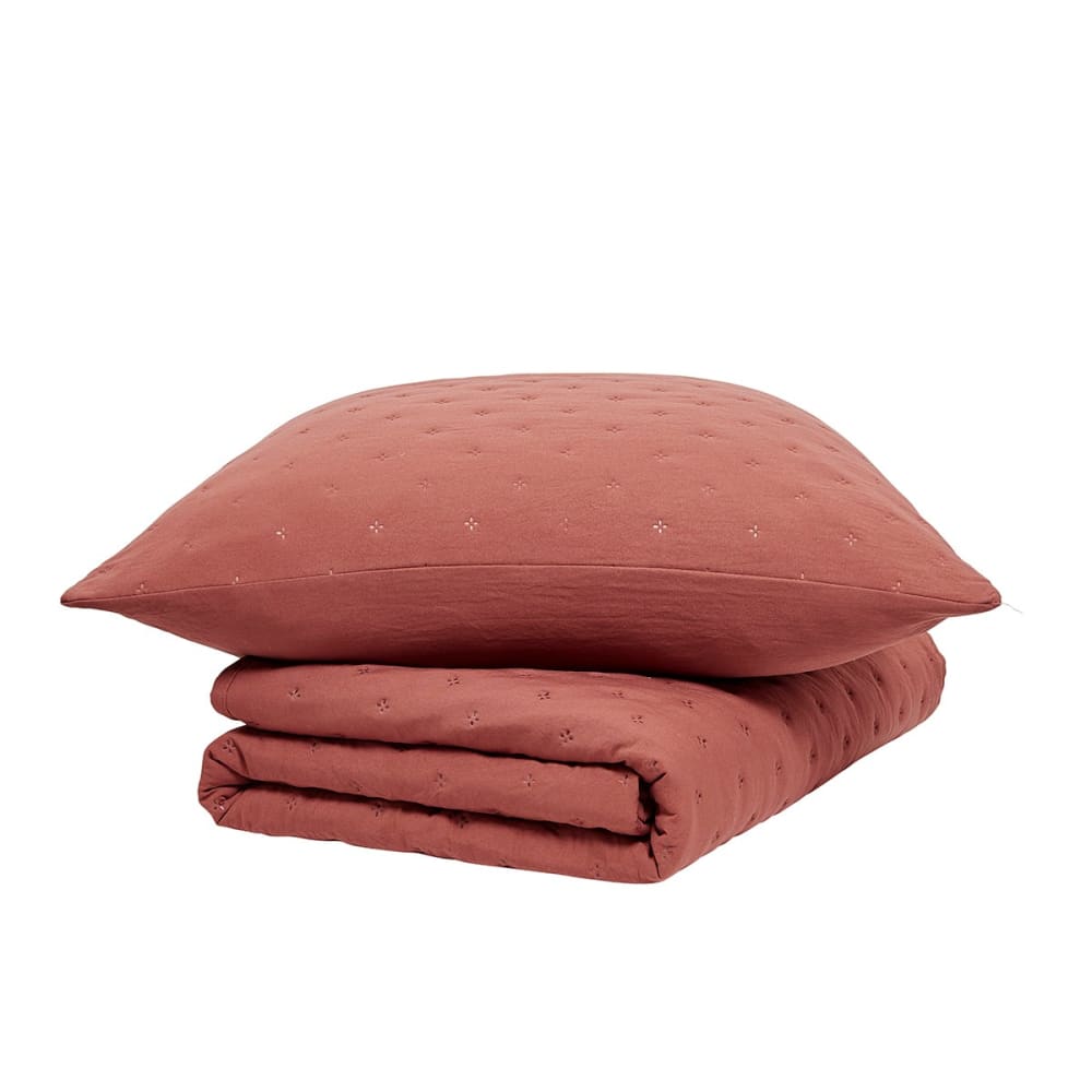 Couvre lit boutis 240x260 cm Rouge brique