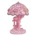 JOLIXIEYE Painting Mushroom Table Lamps Bohemian Resin Mushroom Table Lamp Night Light for Bedroom Living Room Pink Mushroom Table Lamp