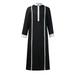 WQJNWEQ Mens 100%Polyester Outwear Jacket Men Solid Stand Collar Long-sleeved Priest Robe Dress Cosplay Coat