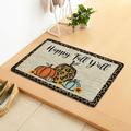 KIHOUT Deals Faceless Doll Gnome Alphabet Pumpkin Mat Rug Autumn Maple Leaf Comfort Floor Mat Non Slip Doormat Indoor Outdoor Entrance Welcome Door Mats Runner Rugs Home Decor 40x60cm