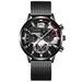 PhoneSoap Fashion Sport Men s Stainless Steel Case Steel Band Quartz Analog Wrist Watch