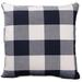 Jordan Manufacturing 18 x 18 Navy and Cream Buffalo Check Square Decorative Throw Pillow with Welt