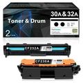 30A Toner Cartridge & 32A Imaging Drum Black Super High-Yield | Replacement for HP 30A 32A Drum Unit CF230A CF232A Works with Pro M203 Series Pro MFP M227fdn M227fdw Printer 1Toner & 1 Drum