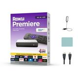 Roku Premiere | 4K/HDR Streaming Media Player Wi-FiÂ® Enabled with Premium High Speed HDMIÂ® Cable and Simple Remote + Mazepoly Accessories