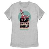 Women's Mad Engine Heather Gray The Elf on the Shelf Graphic T-Shirt