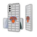 New York Knicks Text Backdrop Design Galaxy Clear Case