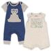 Infant Grogu Heather Navy/Heather Gray The Mandalorian Bodysuit 3-Pack Set