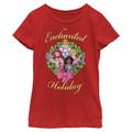 Girl's Youth Mad Engine Red Disney Princess Enchanted Holiday Graphic T-Shirt