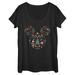 Women's Mad Engine Mickey Mouse Black & Friends Holiday Ears Graphic Scoop Neck T-Shirt