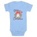 Infant Mad Engine Light Blue Care Bears Baby's First Christmas Graphic Bodysuit