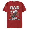 Men's Mad Engine Deadpool Red Marvel Comics Bad Dad Graphic T-Shirt