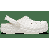 Crocs White Classic Lined Geometric Clog Shoes