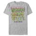 Men's Mad Engine Heather Gray Teenage Mutant Ninja Turtles Holiday Heros Graphic T-Shirt