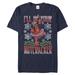 Men's Mad Engine Deadpool Navy Marvel Comics Nutcracker Graphic T-Shirt