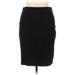Ann Taylor Casual Pencil Skirt Knee Length: Black Print Bottoms - Women's Size 14 Petite