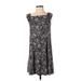 Ann Taylor LOFT Casual Dress: Blue Floral Dresses - Women's Size Small Petite