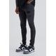 Mens Grey Super Skinny Jeans With All Over Rips, Grey