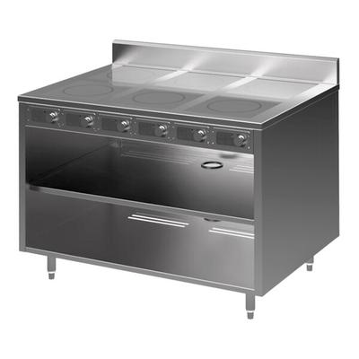 Spring USA 987BOH26006 BOH Series 48" Slide-In Induction Cooking Cabinet with 6 Ranges - 208-240V; 15.6 kW