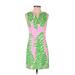 Lilly Pulitzer Casual Dress - Sheath V-Neck Sleeveless: Green Dresses - Women's Size 0