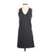 Madewell Casual Dress - Shift V Neck Sleeveless: Gray Dresses - Women's Size 2X-Small