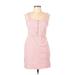 No Boundaries Casual Dress - Mini Sweetheart Sleeveless: Pink Dresses - Women's Size Large