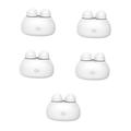 ULTECHNOVO 5pcs Color Contact Glasses Cleaning Contact Protein Remover Contact Lens Case Eye Contact Cleaner Contact Lens Cleaning Tool Contact Soak Case Abs White Travel Glasses Frame Shell