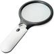 ZAPION 3 LED light 3X 45X handheld magnifier reading magnifying for old glass lens jewelry loupe marriage